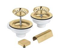 Grohe - Kit de vidage pour évier double, Cool Sunrise brossé 40999GN0