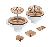Grohe - Kit de vidage pour évier double, Warm Sunset brossé 40998DL0