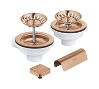 Grohe - Kit de vidage pour évier double, Warm Sunset brossé 40999DL0