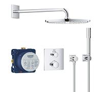 Grohe Grohtherm ensemble de douche encastré avec thermostat StarLight Chrome 34730000