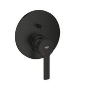 GROHE Lineare Ensemble de Finition Mitigeur Monocommande Encastré Douche/Bain avec Inverseur Automatique 2 Voies (Levier Métallique, Sans Corps d’Encastrement), Noir Mat, 240642431