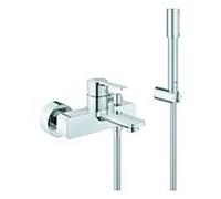 Grohe Mitigeur monocommande de baignoire linéaire, montage mural, avec douchette, 33850001