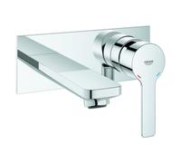 Grohe Lineare Mélangeur lavabo 2 trous, montage mural, saillie 149mm, 19409001, Couleur: chrome