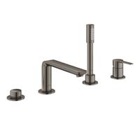 Grohe Lineare - Mitigeur au bord de baignoire 4 trous, Hard Graphite brossé 19577AL1