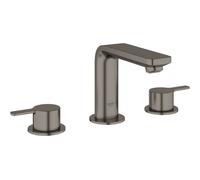 Grohe Lineare - Mitigeur de lavabo avec bonde, installation 3 trous, Hard Graphite brossé 20304AL1