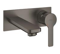 Grohe Lineare - Mitigeur de lavabo encastré, installation à 2 trous, Hard Graphite brossé 19409AL1