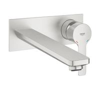 Grohe Lineare mitigeur lavabo 23444DC1 supersteel, Robinet mural 2 trous, saillie 207mm