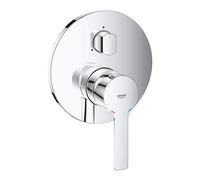 GROHE Lineare Mitigeur Monocommande Encastré Douche/Bain avec Inverseur 3 Voies (Ensemble de Finition, Levier Métallique, Cartouche Céramique 46 mm, Sans Corps d’Encastrement), Chrome, 24095001