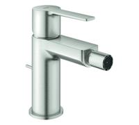 Grohe Lineare Mitigeur monocommandé pour bidet, vidage à tirette, bec 114mm, 33848DC1, Couleur: acier super