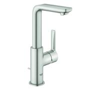 Grohe Lineare Mitigeur monocommandé pour lavabo, L-Size, vidage à tirette, orientable, saillie 113mm, 23296DC1, Couleur: acier super