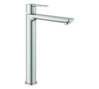 Grohe Lineare Mitigeur monocommandé pour lavabo, XL-Size, pour vasque à poser au sol, sans vidage, saillie 181mm, 23405DC1, Couleur: acier super