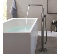 Grohe Lineare - Mitigeur de baignoire à monter au sol avec accessoires, Hard Graphite brossé 23792AL1
