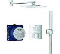 Grohe Match2 Cube système de douche 34741000 chromé , avec thermostatique encastré
