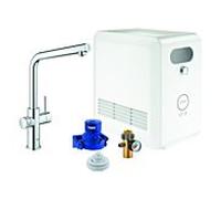 Grohe Blue kit de démarrage avec mitigeur de cuisine sur pied StarLight Chrome 31347003