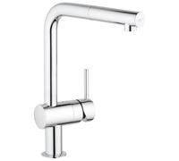 Grohe - Minta Mitigeur de cuisine avec rotation 360° et douchette, Chrome (32168000)