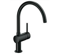 GROHE Minta Mitigeur de cuisine - haut - bec rond pivotant - noir mat 32917ks0