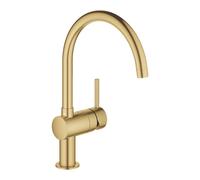 GROHE Mitigeur d'évier monocommande Minta 32917GN0 bec en C pivotant 223 mm Cool Sunrise brossé