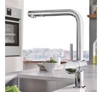 Grohe Minta Mitigeur de cuisine pivotant, avec douchette extractible, 30274000,