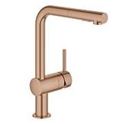 Grohe Minta mitigeur d'évier 30274DL0 warm sunset brossé, double jet extractible, bec en L