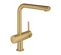Grohe Minta - Mitigeur d'évier avec douchette extractible, Cool Sunrise brossé 31558GN0