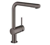 Grohe Minta - Mitigeur d'évier avec douchette extractible, Hard Graphite 30274A00