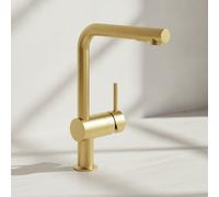 GROHE Minta Mitigeur monocommandé pour évier, saillie 223mm, bec en L, douchette Dual extractible, 30274GN0, Couleur: lever de soleil frais brossé