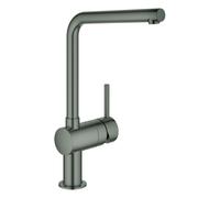 GROHE Minta Mitigeur monocommandé pour évier, saillie 210mm, bec en L, orientable, 31375AL0, Couleur: graphite dur brossé