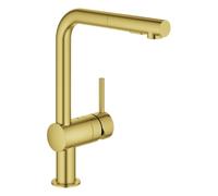 Grohe Minta - Mitigeur d'évier avec douchette extractible, Cool Sunrise brossé 30274GN0
