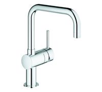 GROHE Minta Mitigeur monocommandé pour évier, saillie 223mm, bec en U, orientable, 32488000, Couleur: chrome