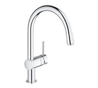 GROHE Minta Robinet de Cuisine, Mitigeur Cuisine avec Douchette Extractible, Bec Haut en C, Rotation 360°, Chromé, 32918000 (Import Allemagne)