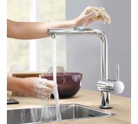 Grohe Minta Touch mitigeur cuisine 31360001 électronique, chromé, bec en L pivotant
