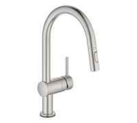 Grohe MintaTouch - Mitigeur d’évier électronique avec douchette extractible, supersteel 31358DC2