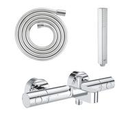 GROHE Mitigeur bain douche Precision Get avec douchette 1jet Vitalio Joy Cube et flexible 200cm
