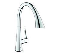 Grohe mitigeur d' Zedra 30219002 chromé , douche extractible, électronique, alimentation par batterie