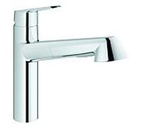 GROHE Mitigeur de cuisine Eurodisc Cosmopolitan - douchette extensible StarLight Chrome 32257002