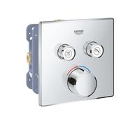 Grohe - Mitigeur douche encastrable Grohtherm cube 2 sorties et corps d'encastrement Rapido