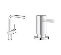 Grohe Mitigeur Évier Minta 32168000, Argent (Import Allemagne) & 40535000 Distributeur de Savon Cosmopolitan, Chromé (Import Allemagne)