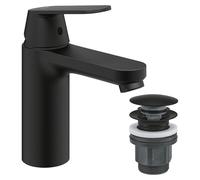 GROHE Mitigeur lavabo Quick Fix Get monocommande taille M noir mat avec bonde clic-clac