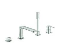 Grohe mitigeur Lineare 19577DC1 supersteel, mitigeur Lineare 4 trous, bec 220 mm