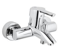 GROHE Mitigeur monocommande Bain/Douche Feel, robinet à montage mural, raccord fileté pour flexible en 1/2", rosaces métal incluses, chromé, 32269000 (Import Allemagne)