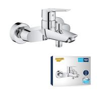 GROHE Mitigeur monocommande Bain/Douche Start avec inverseur, robinet avec mousseur économique d'eau, montage mural, raccord fileté 1/2", rosaces incluses, chromé, 24206002 (Import Allemagne)