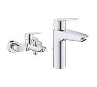 GROHE Mitigeur monocommande Bain/Douche Start avec inverseur, robinet & QUICKFIX Start Mitigeur monocommande lavabo de salle de bains Start, avec tirette de vidage, mousseur économie