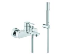 Grohe Mitigeur monocommande de baignoire linéaire, montage mural, avec douchette, 33850001