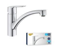 GROHE Mitigeur de cuisine monocommande Start – bec bas chromé, mousseur – 31138002