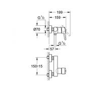 Grohe Mitigeur monocommande Douche Concetto 32210001