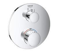 Grohe Grohtherm thermostat de douche 24076000 thermostat encastré, avec inverseur à 2 voies, rond, chromé