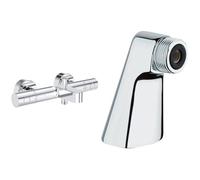 GROHE Mitigeur thermostatique bain douche Precision Get, montage mural, indicateur de température, filtres intégrés & Raccord Colonnette 1/2 Pouces Pièces Détachées 12030000 (Import Allemagne)