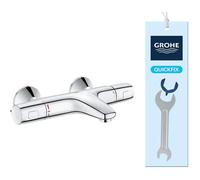 GROHE Mitigeur thermostatique Bain / Douche Precision Trend, protection anti-brûlure, raccord fileté 1/2"", chromé, 34227002