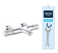 GROHE Mitigeur thermostatique douche Precision Feel, montage mural, indicateur de température, filtres intégrés, chromé, 34788000