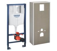 GROHE Pack bâti-support WC Solido Rapid SL avec habillage prêt à carreler et plaque deEven